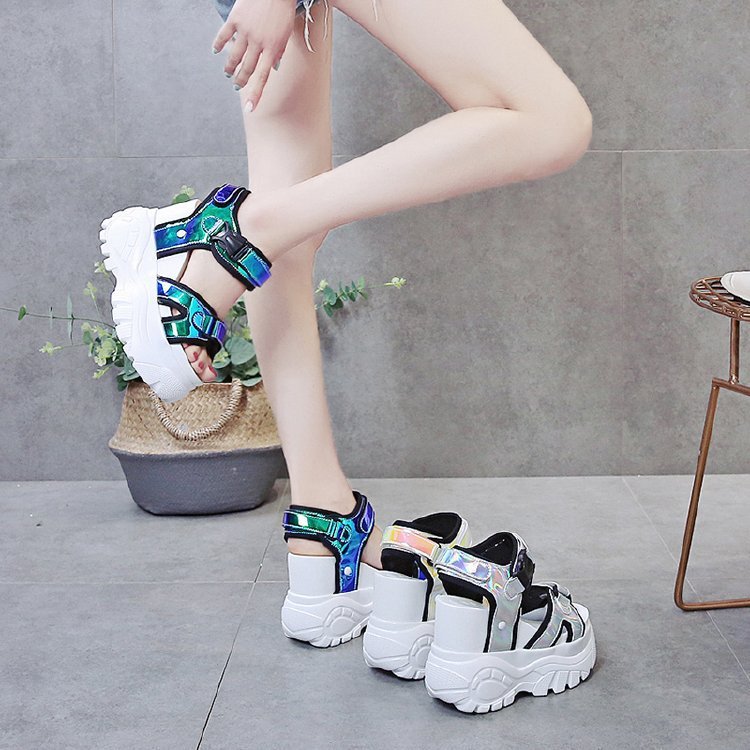 TUINANLE Platform Sandals Muffin Bottom Symphony Chunky Super High Heel Student Increase Summer Beach Shoes Sandalias Mujer