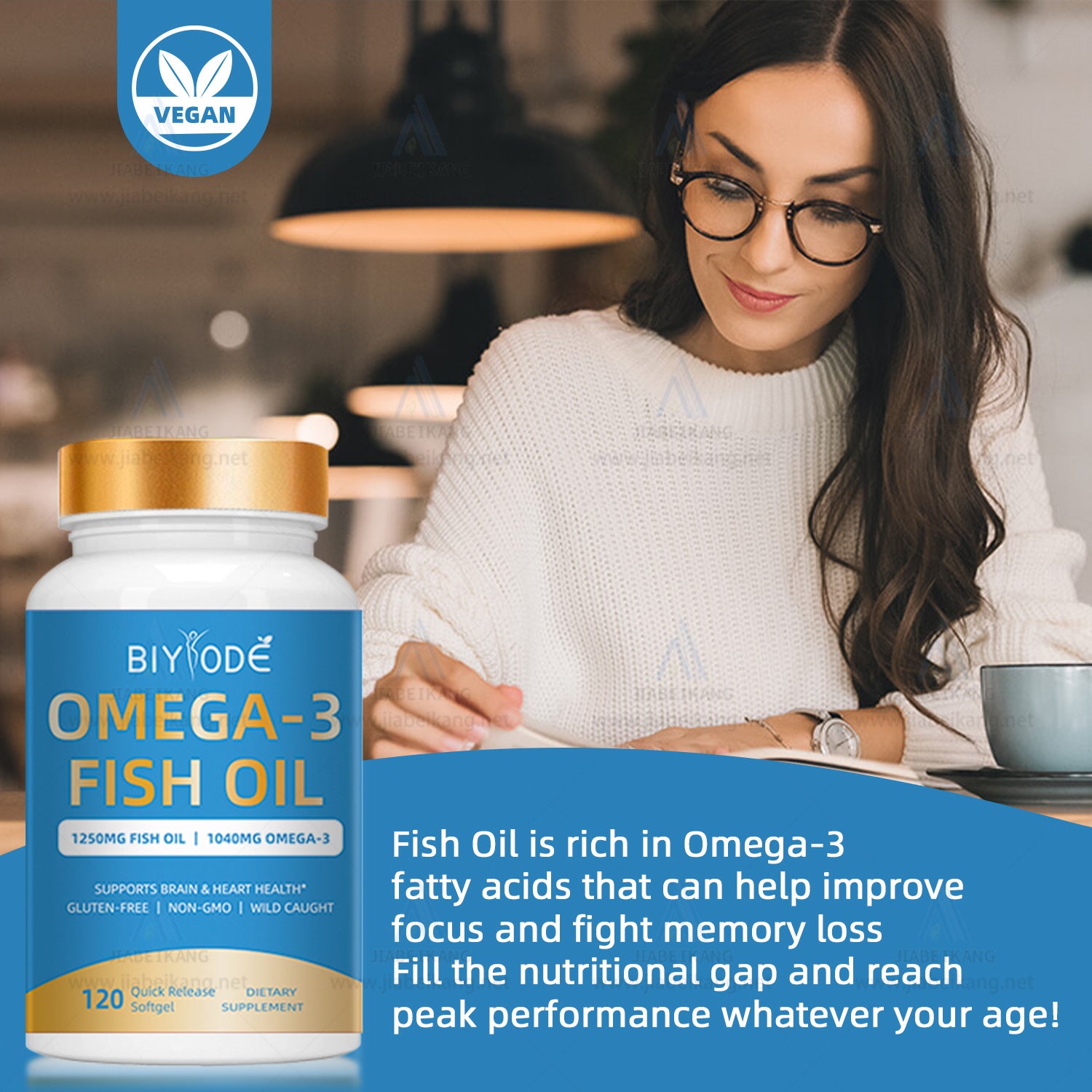 GMP Factory Omega-3 Fish Oil Collagen Softgel Natural Material Certificate Wholesale Capsules