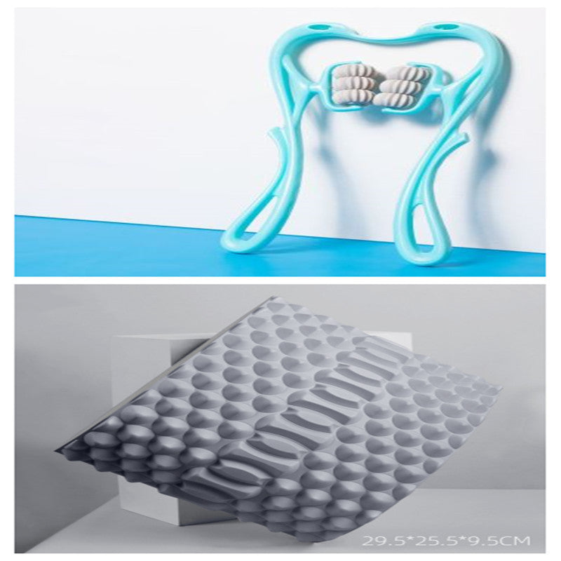 Masajeador Cervical 6-Ruedas RelaxPro® – Alivia Tensión, Rigidez y Estrés en Minutos / Multifunctional Manual Six-wheel Neck Massager Massage Relieve Roller Massage Tool