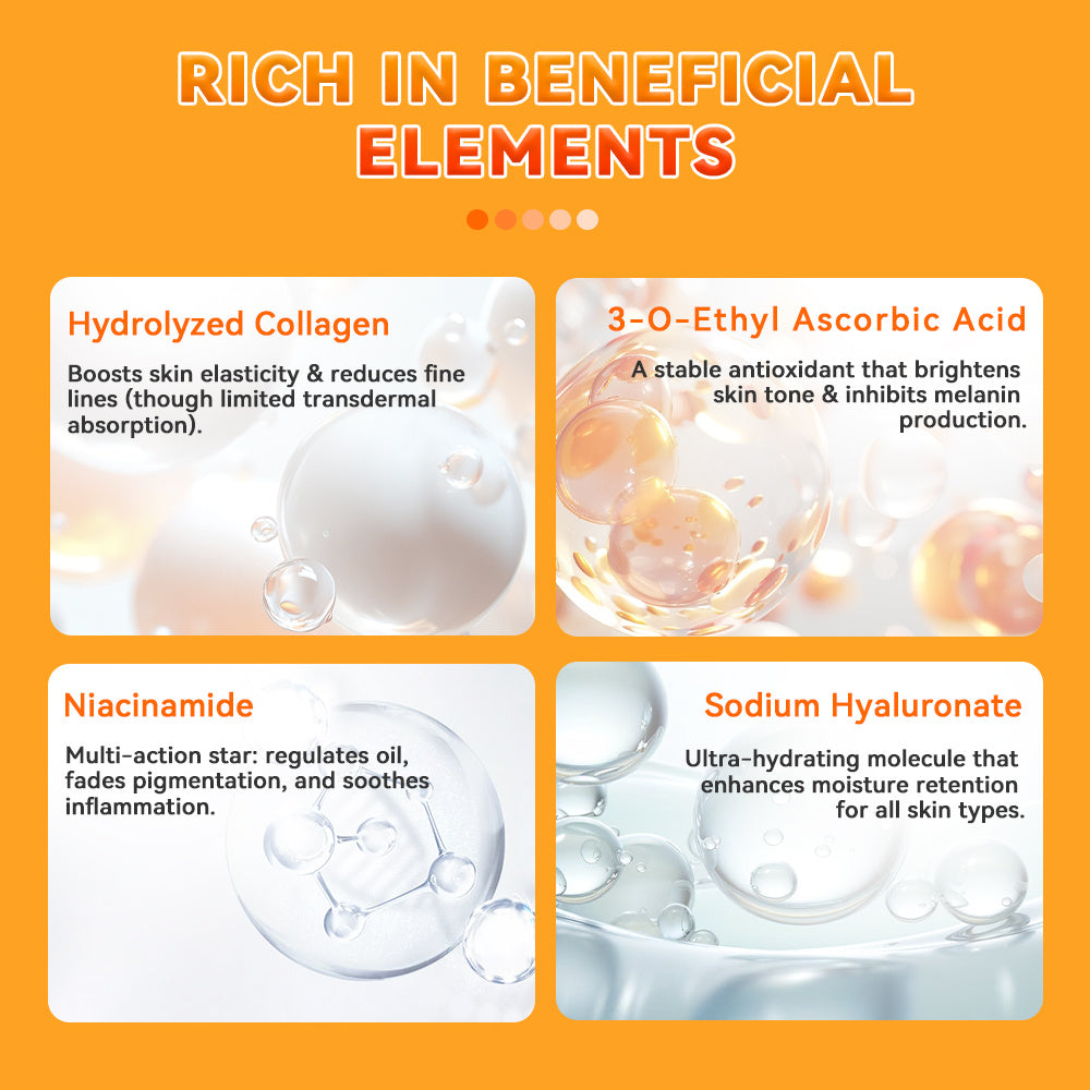 Dr.ROSEVA Private Label Natural Organic Anti Aging Products VC Vitamin C Facial Skincare Cream Serum Cleanser 5 Pieces Skin Care Set Skin Care Gift Kit