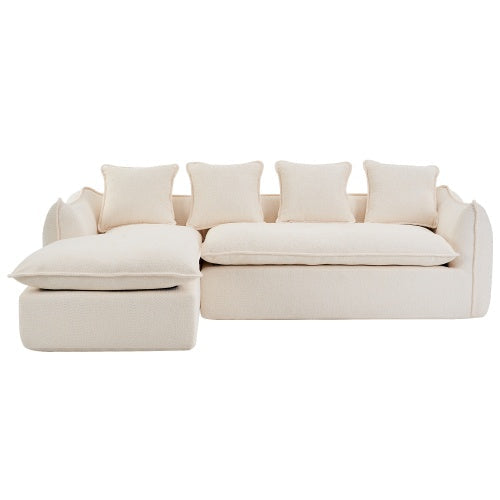 LuneluX_Home – Oversized 3-Seater L-Shape Sofa with Chaise