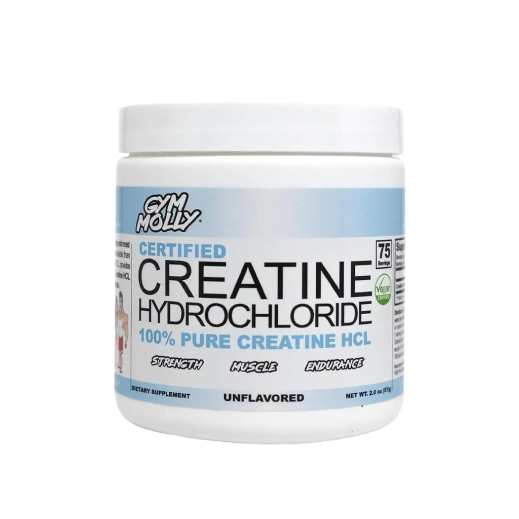 Gym Molly Creatine Hydrochloride Powder Highly Soluble Creatine Hydrochloride Unflavoured Vegan Workout Supplement for Men and Women Muscle Builder Creatine Supplement (75 Servings 750mg)